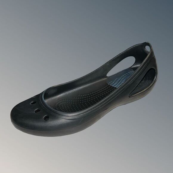Crocs Kadee Black Ballet Flats Comfort Shoes Slingback Size 8 - Picture 7 of 7